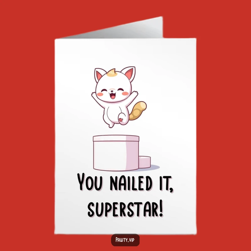 Free Printable Congrats Card: Kawaii Animal Poses on Podium!