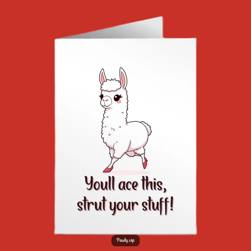 Free Printable Llama Congrats: Chic Strut for Your Big Win
