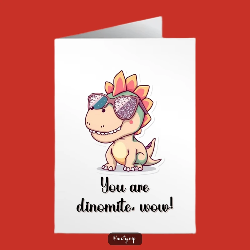 Free Printable Congrats Card Dinosaur Sequined Sunglasses Funny Downloadable Gift
