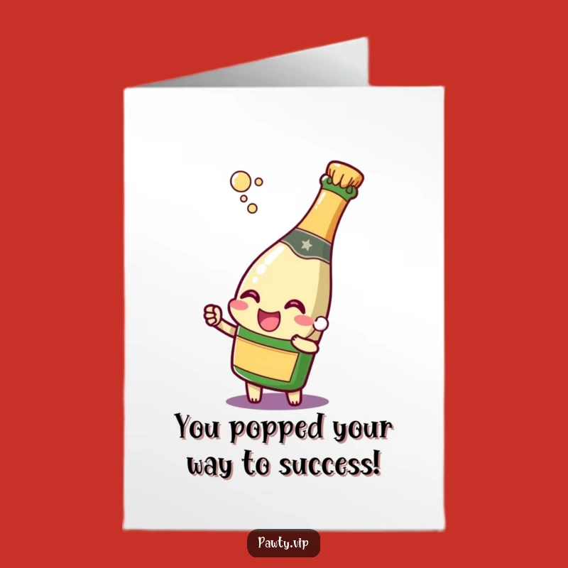 Free Printable Champagne Congrats Card: Pop It!, Perfect Funny Downloadable Gift!