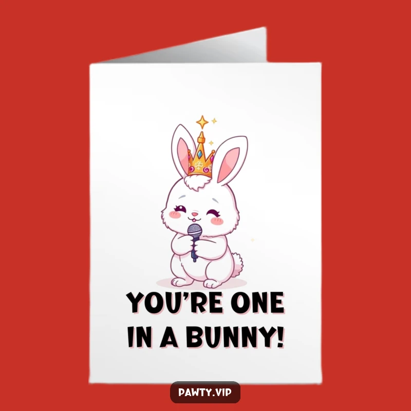 Free Printable Bunny Congrats Card: Star Bunny, Perfect Funny Downloadable Gift!