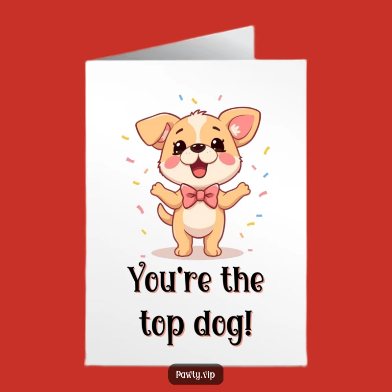 Free Printable Congrats Card: Dancing Dog's Success - Downloadable & Print at Home!