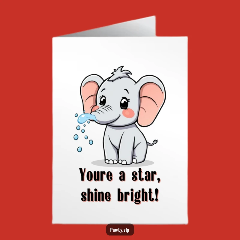 Free Printable Elephant Congrats Card: Sparkling Downloadable Gift for Triumphs