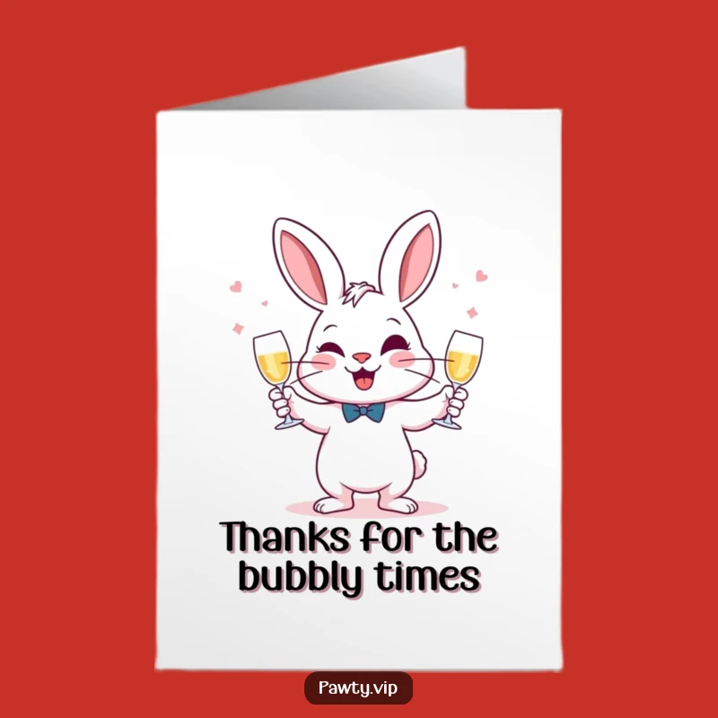 Free Printable Juggling Rabbit Thank You Card: Thanks a Bunch, Downloadable Fun!