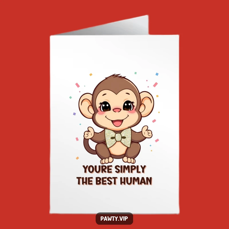 Free Printable Monkey Thank You Card: Funny Downloadable Gift for Gratitude