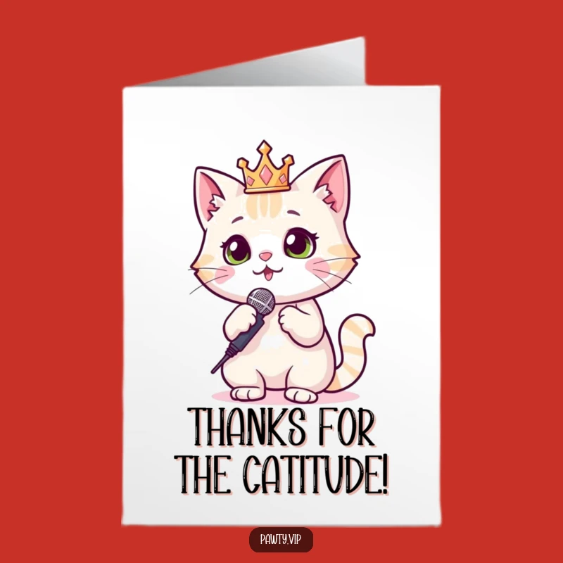 Free Printable Thank You Card: Cat's Thank You Ballad - Print at Home Downloadable!