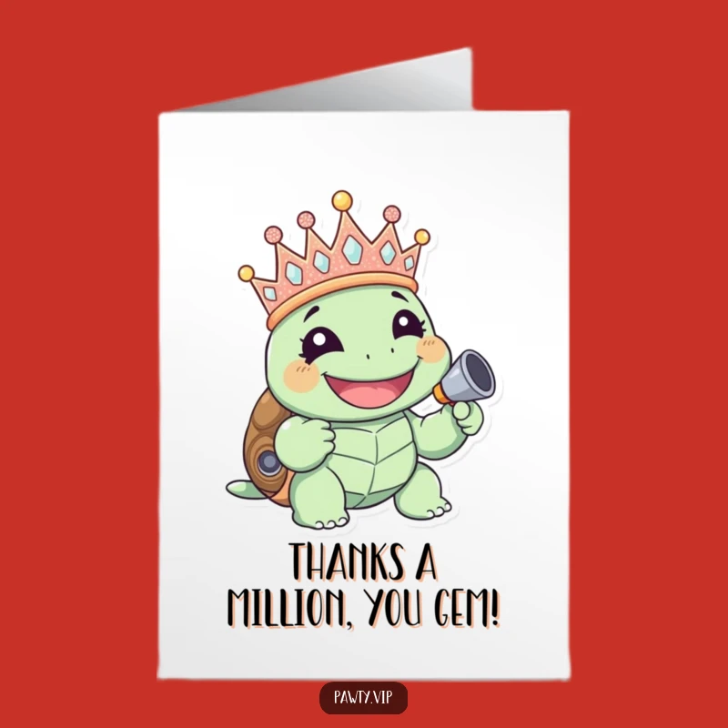 Free Printable Turtle Thank You Card: Grateful Grins for a Humorous Downloadable Gift