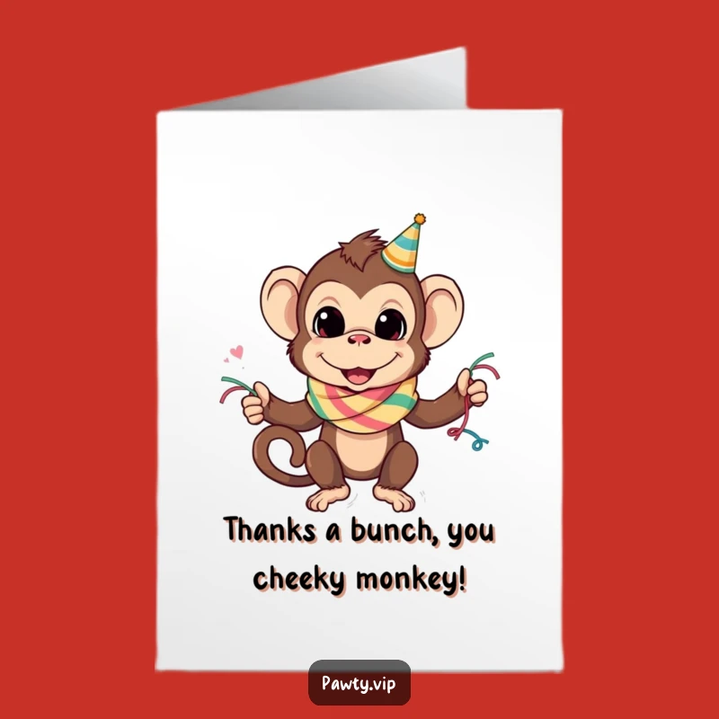 Free Printable Monkey Thank You Card: Grateful Grins for a Humorous Downloadable Gift