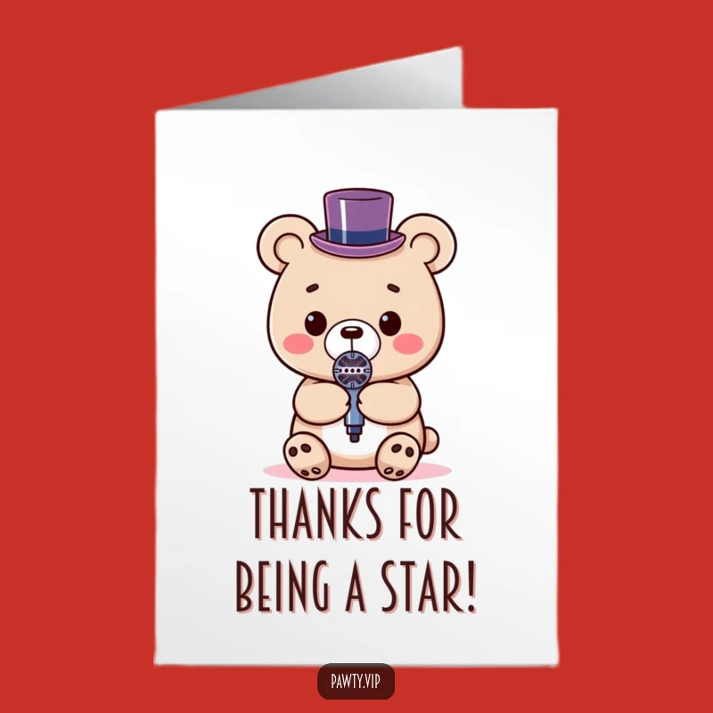 Free Printable Thank You Card: Kawaii Bear's Special Song!