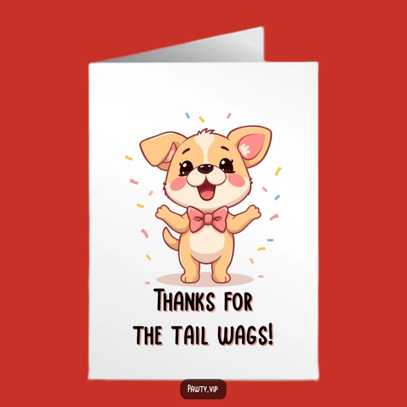 Free Printable Thank You Card: Dog's Thank You Dance - Print at Home Downloadable!