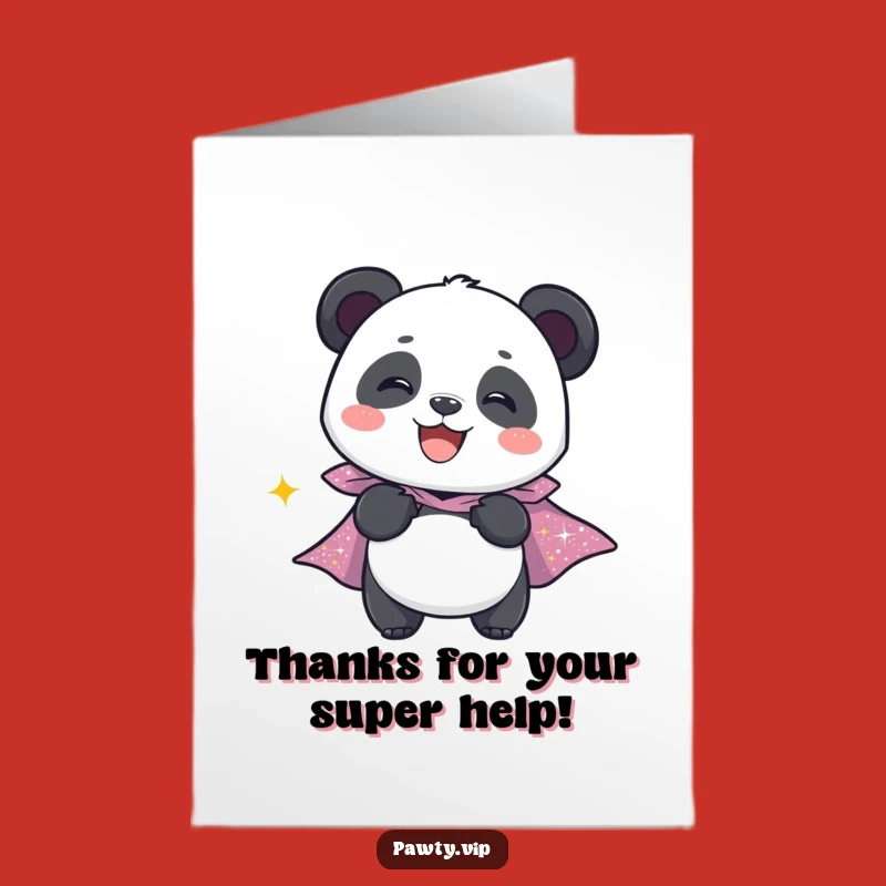 Free Printable Panda Thank You Card: Sparkly Appreciation