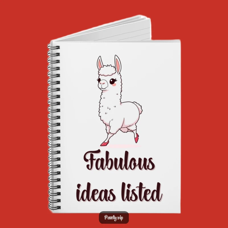 Funny Llama Notebook: Chic High Heels Llama Journal, Perfect Fashionista Note-Taker Gift