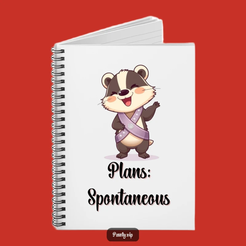 Funny Badger Notebook: Giggling Dancer with Sash, Perfect Funny Gift for Ideas and Plans