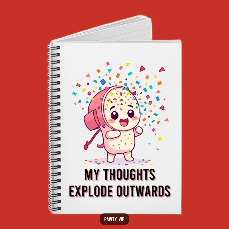 Funny Confetti Cannon Notebook: Jot Down Ideas with Explosive Creativity