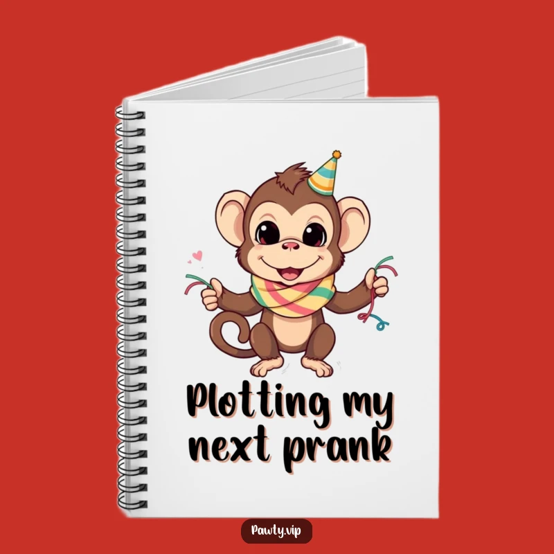 Funny Monkey Party Scarf Notebook: Hilarious Journal for Pranksters' Ideas and Notes