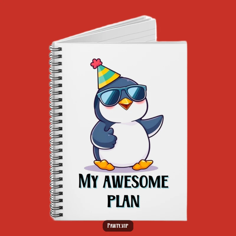 Funny Party Penguin Thumbs Up Notebook: Jot Down Ideas with Hilarious Coolness