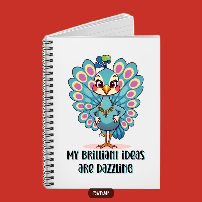 Funny Peacock Journal: Confident Strutting Bird Notebook, Ideal Humorous Gift