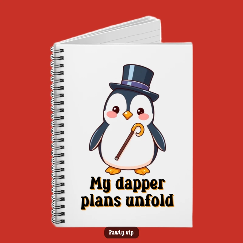 Funny Penguin Notebook: Jot Down Thoughts with Dapper Style!