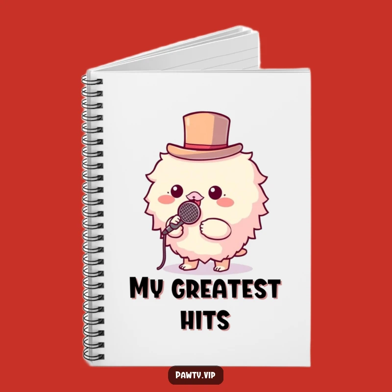 Funny Performer's Notebook: Fluffy Top Hat Star's Songwriting Gift