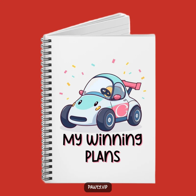 Funny Race Car Confetti Notebook: Jot down ideas with a speedy car, a perfect celebratory funny gift for planners.