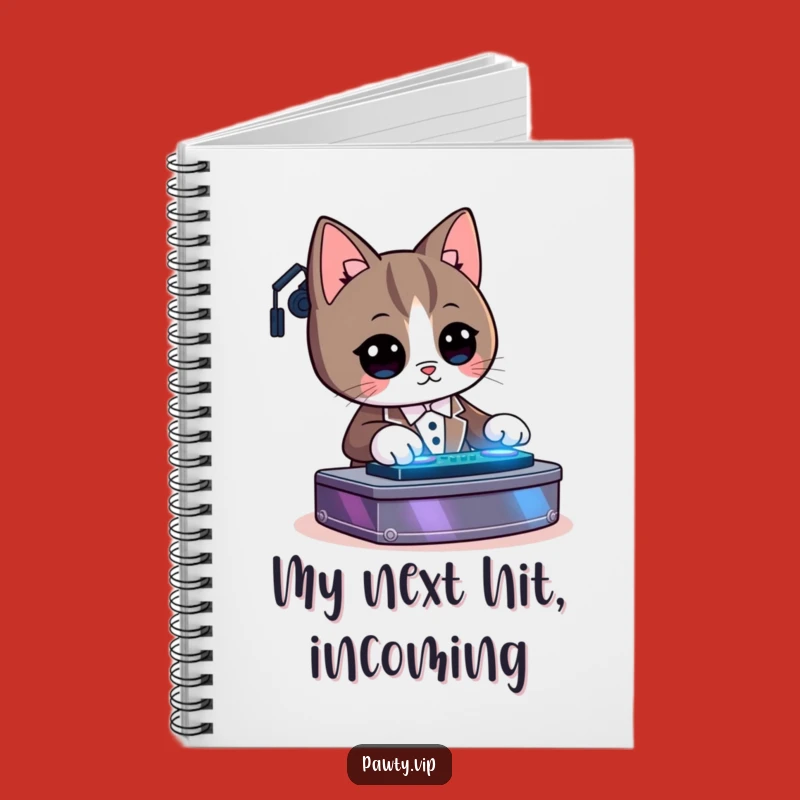 Funny Kawaii Tuxedo Cat DJ Notebook: Jot Down Your Grooves in Style and Humor