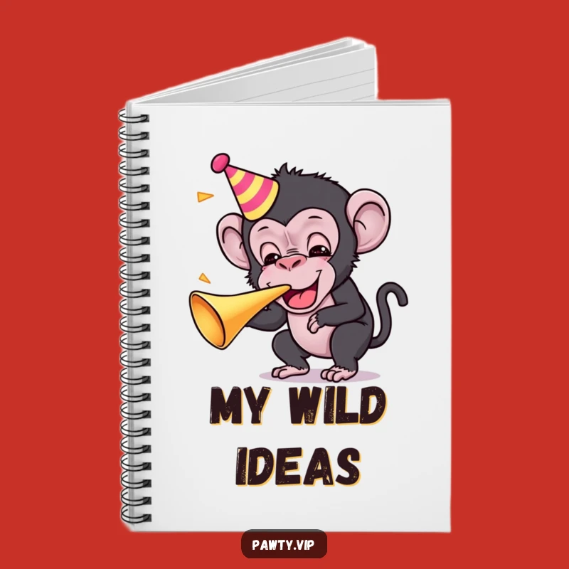 Funny Kawaii Chimp Party Notebook: Jot Down Your Celebratory Ideas with Primate Joy