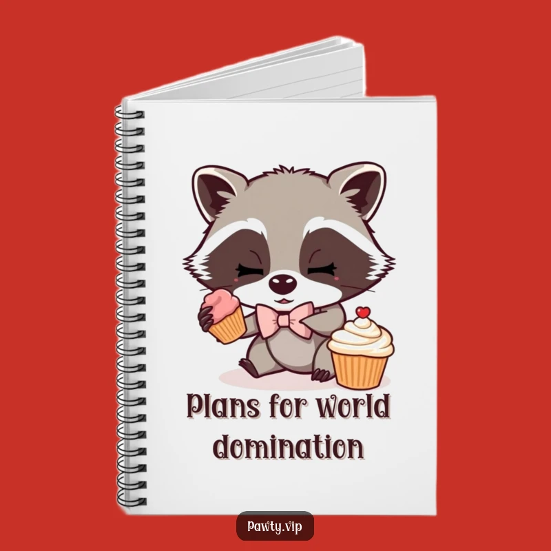Funny Raccoon Notebook: Mischievous Cupcake Journal, Perfect Gift for Sneaky Note-Takers