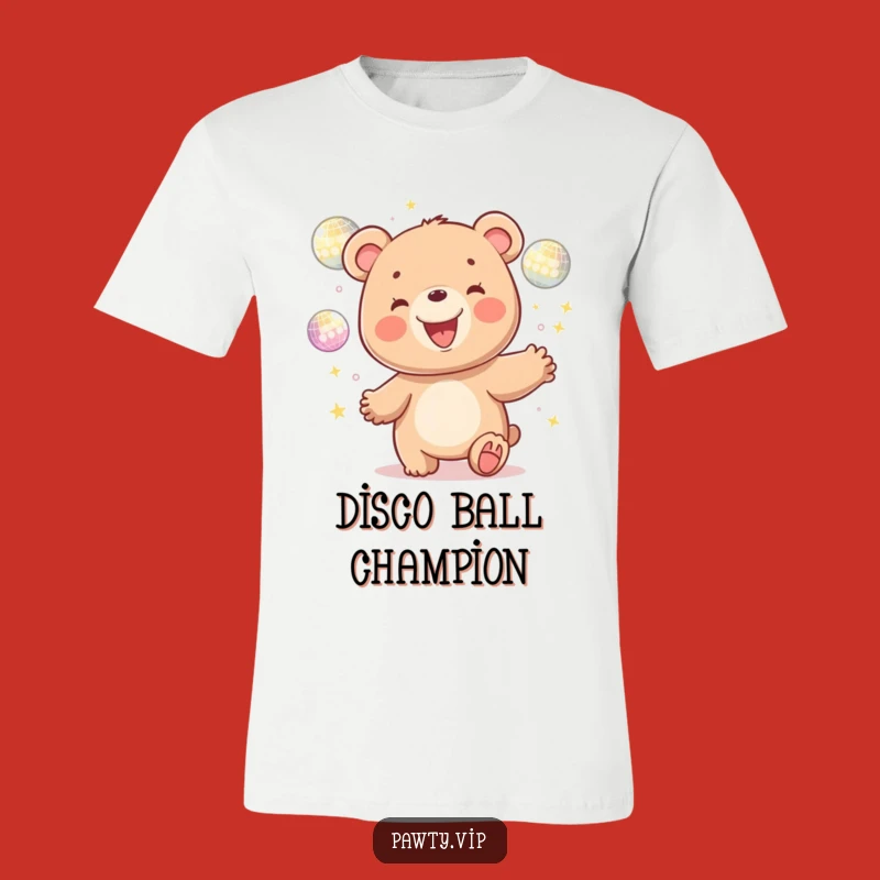 Funny Disco Bear Juggling T-Shirt: Rock Your Style with This Hilarious and Fun Graphic Tee