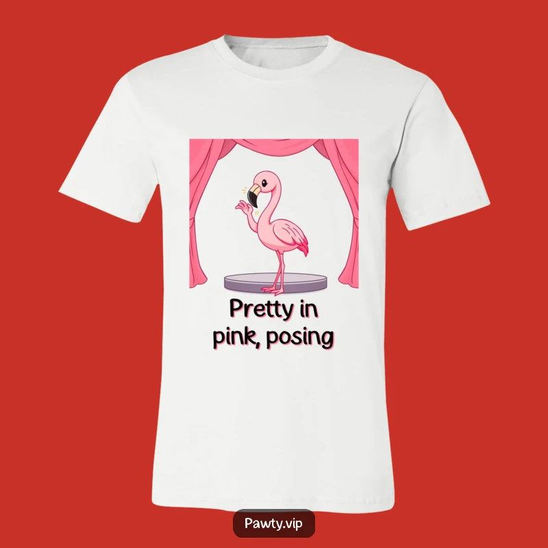Funny Kawaii Flamingo Diva T-Shirt: Own the Stage with this Hilarious Fashion Statement