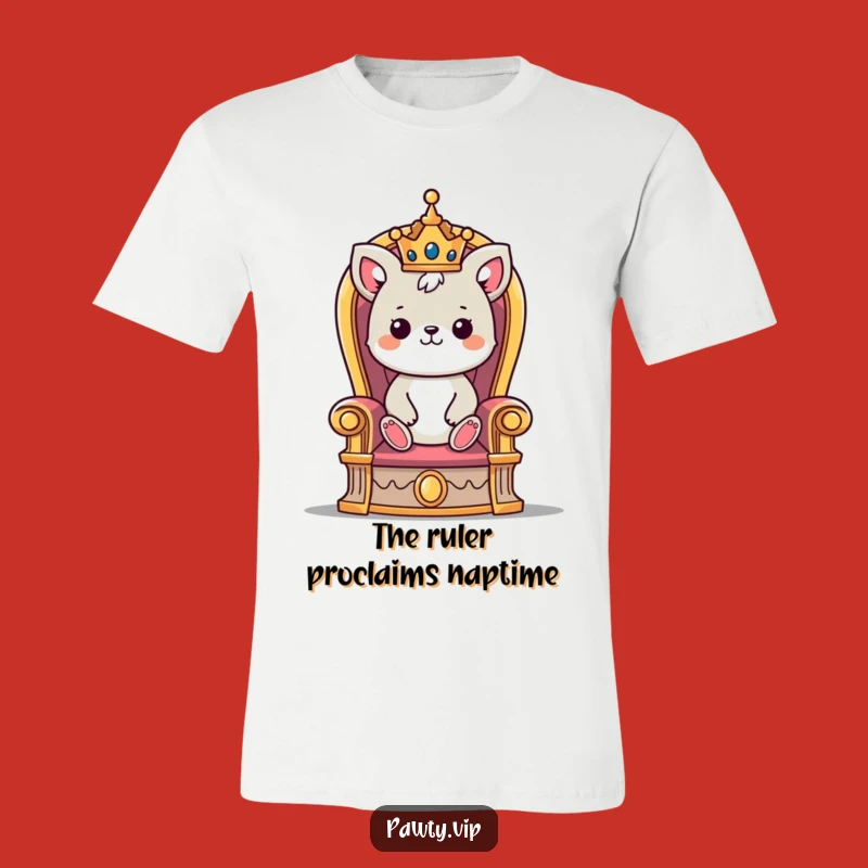 Funny Majestic Crowned Animal T-Shirt: A Regal Creature's Throne Humor Gift