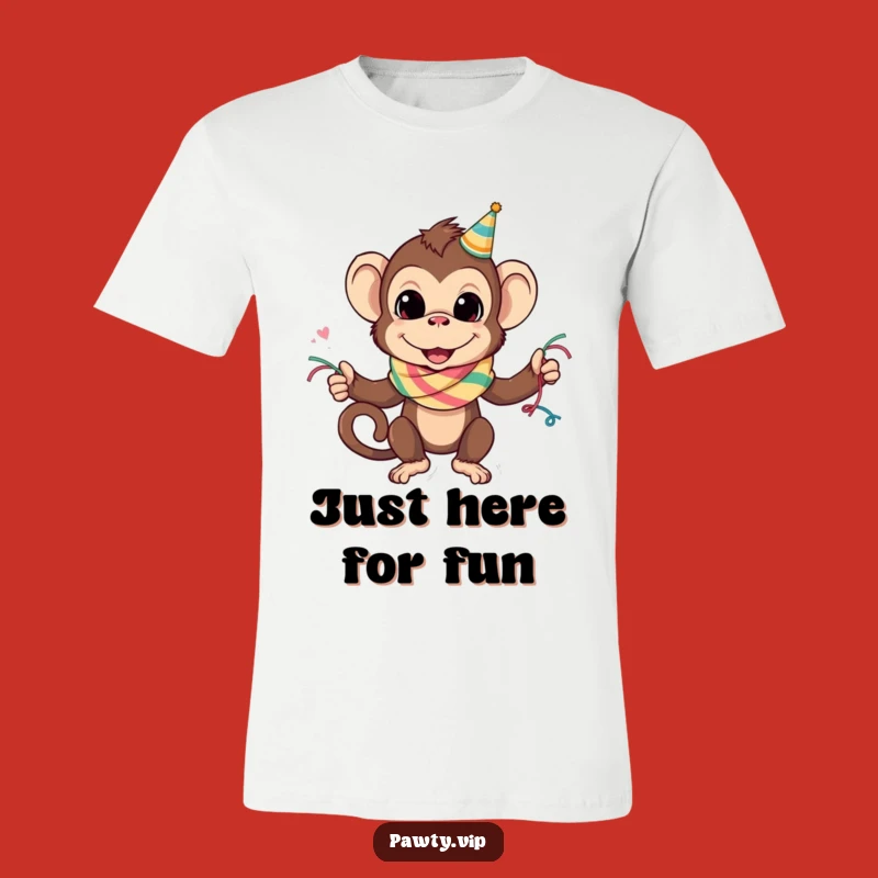 Funny Monkey Party Scarf T-Shirt: Hilarious Prankster Tee for Maximum Fun