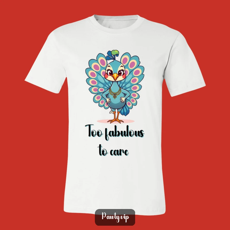 Funny Peacock T-Shirt: Glamorous Strutting Bird Tee, Ideal Humorous Gift