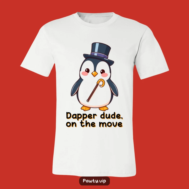 Funny Penguin Top Hat T-Shirt: Walk with Style and a Laugh!