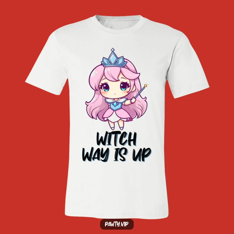 Funny Tiara T-Shirt: Sparkly Magic Wand Character Tee for Fantasy Lovers