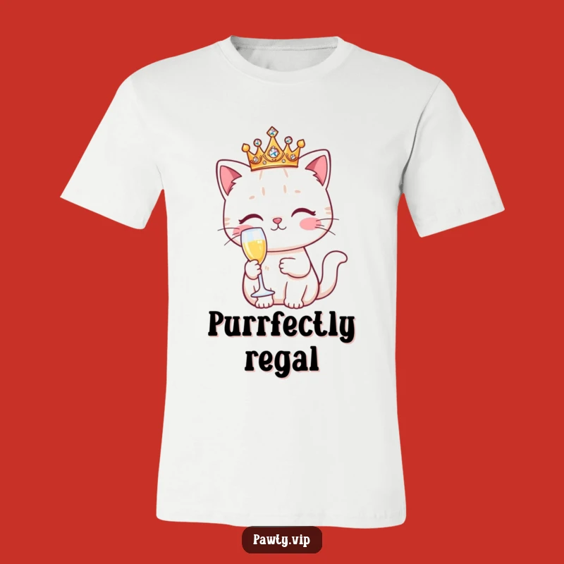 Funny Kawaii Cat T-Shirt: Royal Kitty Shirt, Ideal Celebratory Funny Gift