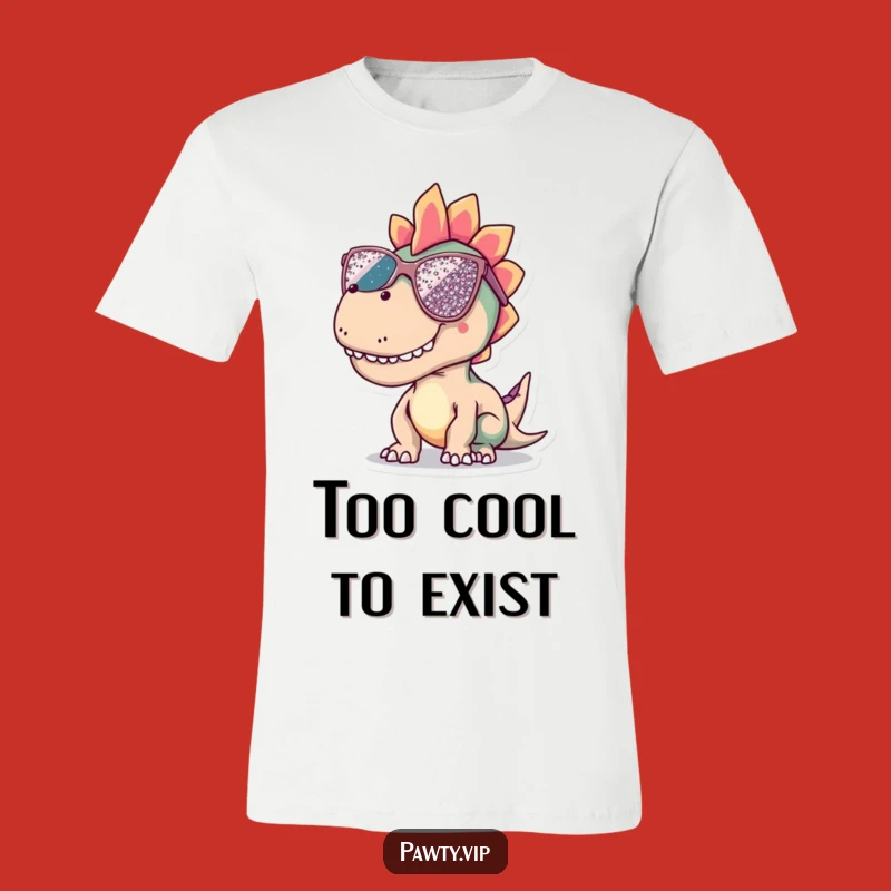 Funny Dinosaur Shades T-Shirt: Awesome dino rocking big sunglasses, a hilarious and bold funny gift.