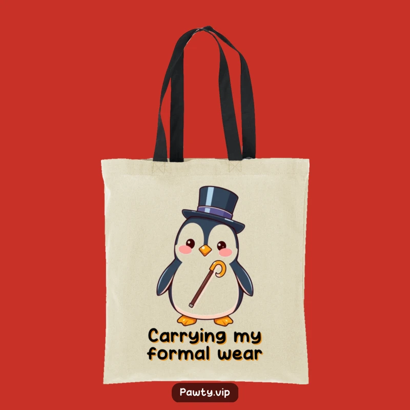 Funny Penguin Tote Bag: Carry Your Essentials with Class!