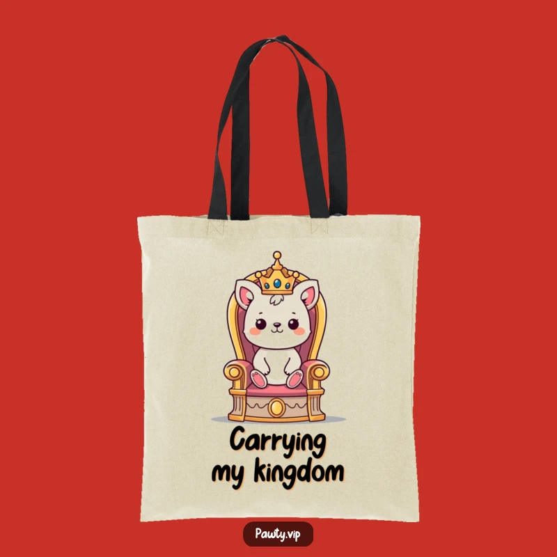 Funny Regal Animal Throne Tote Bag: Carry Your Crown & Humor in Style