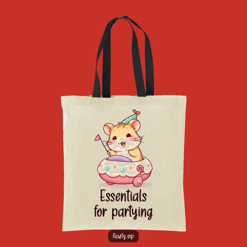 Funny Hamster Party Tote Bag: Hilarious Festival Companion Gift