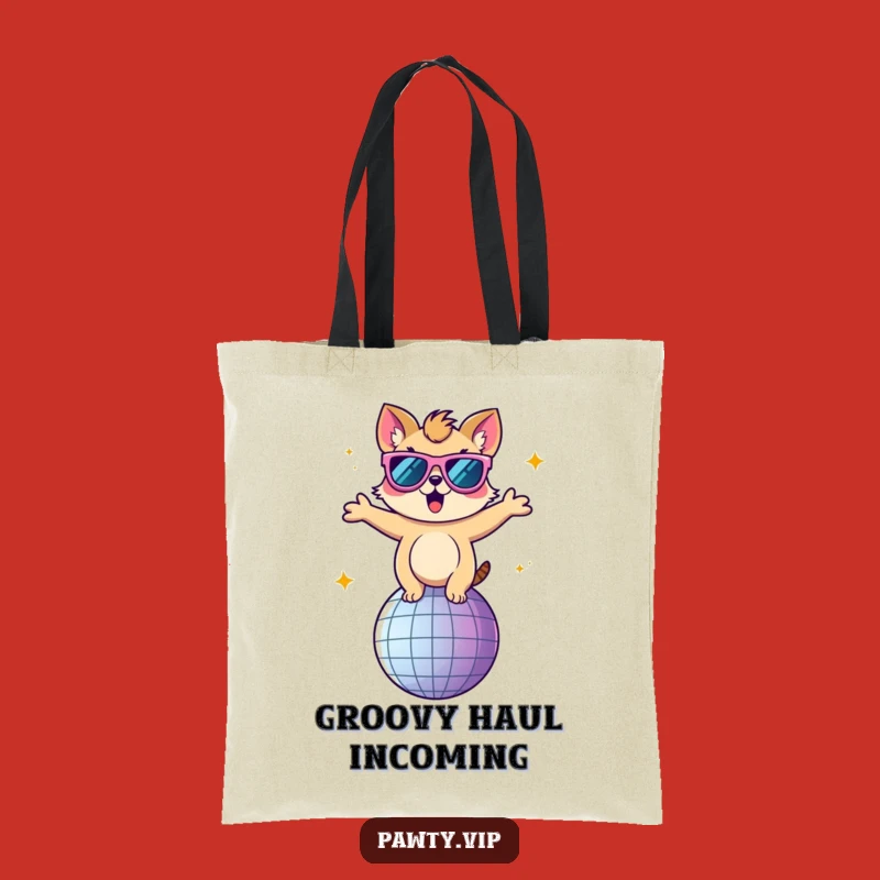 Funny Disco Dancer Tote: Animal Sunglasses Accessory for Groovy Gifts