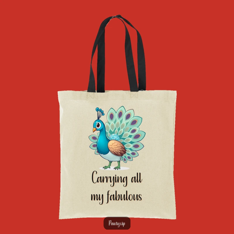 Funny Glitter Peacock Tote Bag: Glamorous Style, Sparkling Feathers, Practical Funny Gift