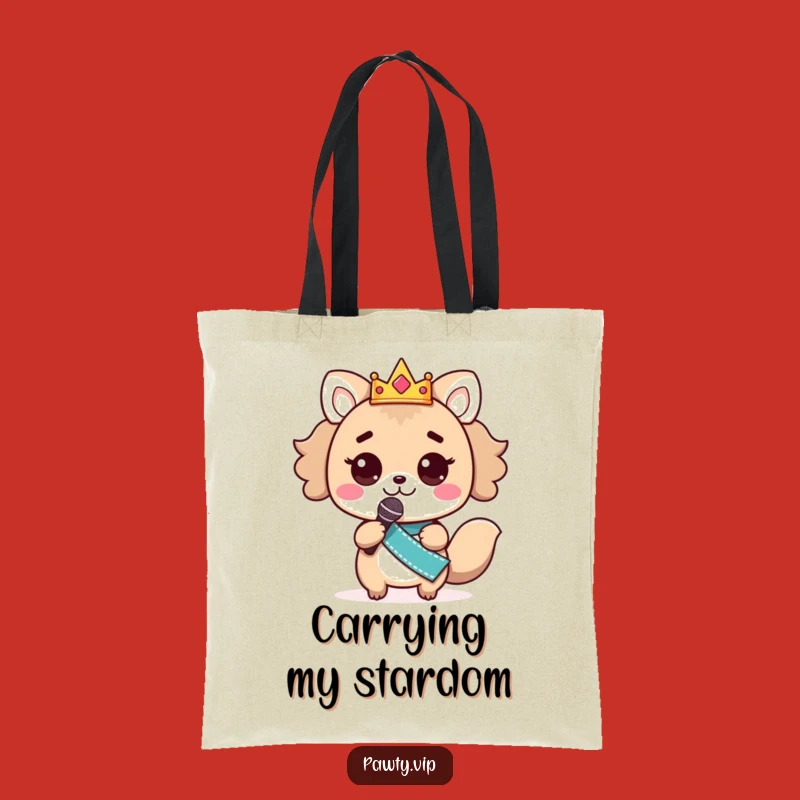 Funny Kawaii Animal Star Tote Bag - Chic and Hilarious Accessory Gift