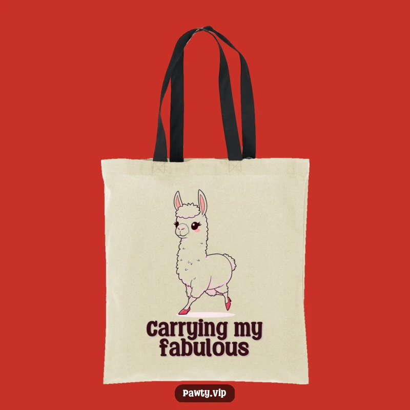 Funny Llama Tote Bag: Chic High Heels Llama Bag, Perfect Fashion Accessory Gift