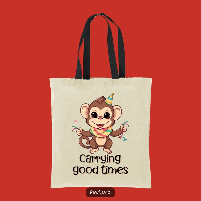 Funny Monkey Party Scarf Tote Bag: Hilarious and Practical Accessory for Fun Lovers