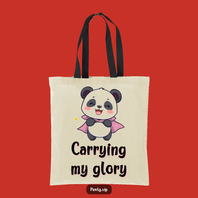 Funny Panda Mission Tote: Carry Your Hero Gear, Perfect Funny Gift Bag