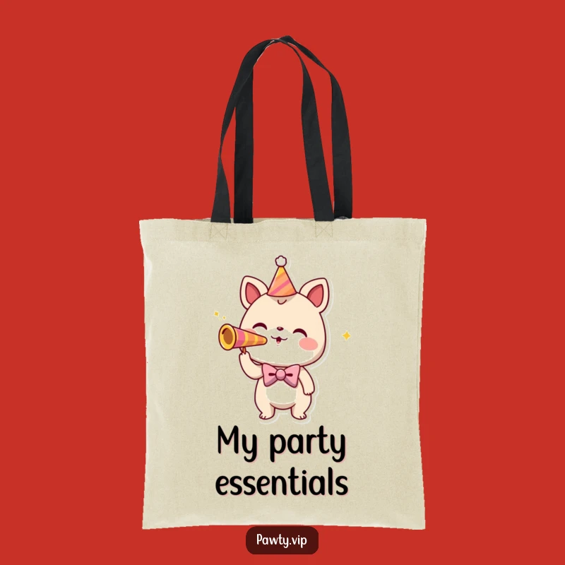 Funny Party Ready Tote: Bowtie Creature's Horn Blower Accessory Gift