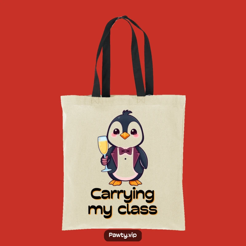 Funny Penguin Tuxedo Tote Bag – Sophisticated Accessory for Any Event