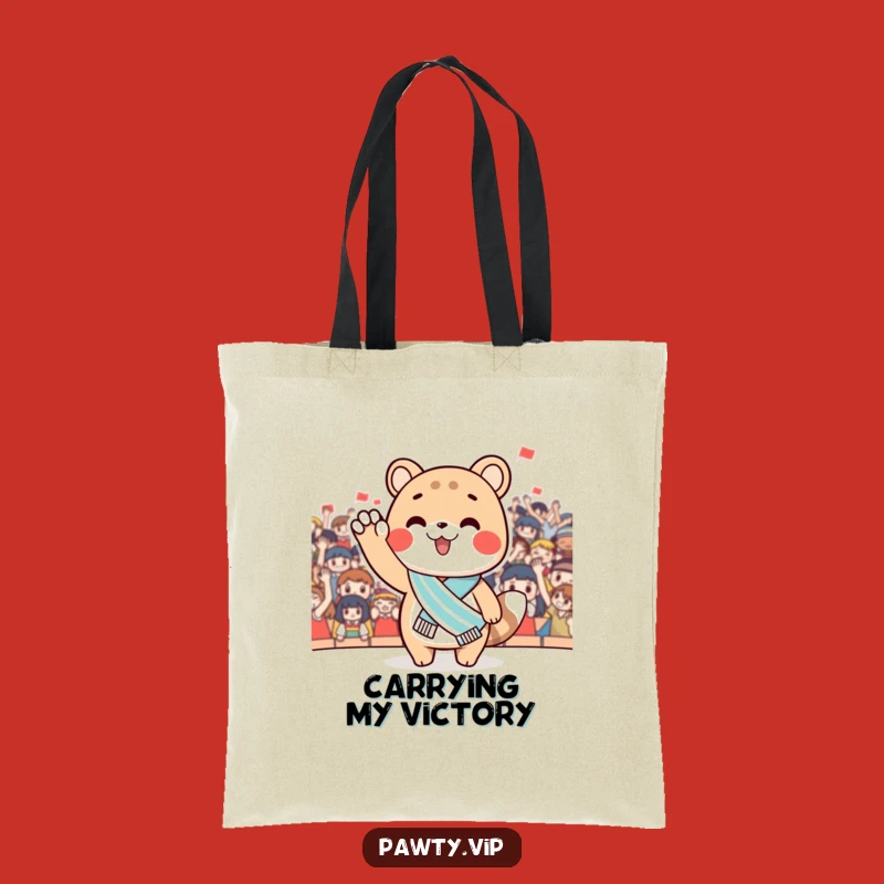 Funny Sash Animal Tote Bag - Champion Waves Carry-All - Great Funny Gift!